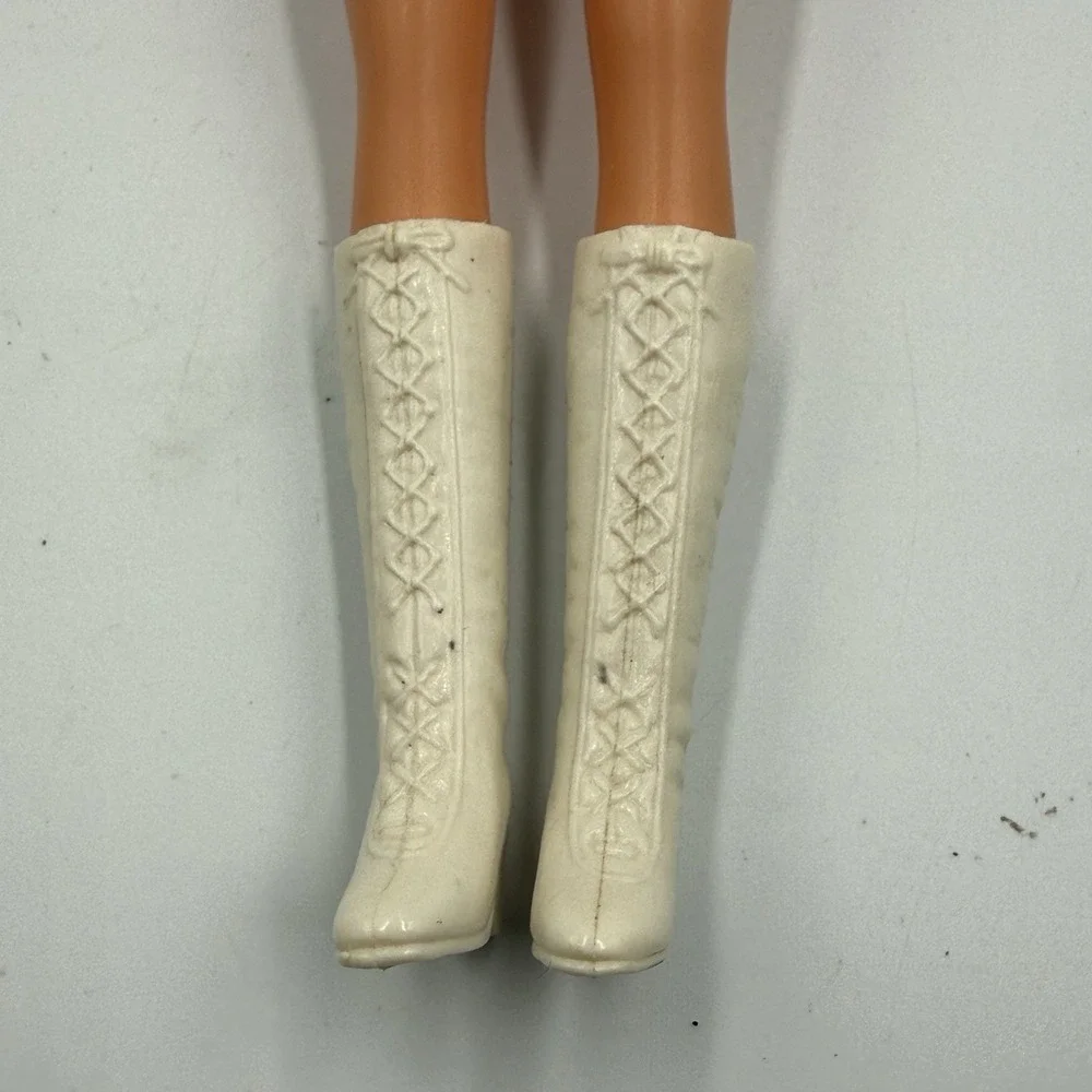 Vintage Mod 60s Blonde Skipper Doll Hong Kong Original Red Outfit White Boots